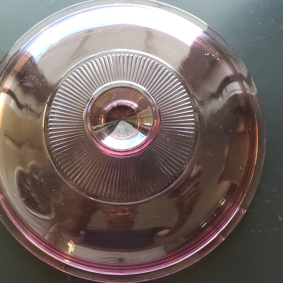 Vintage Pyrex/Corning #27/V2/5Cup Cranberry Purple Glass Cookware Lid Only - Picture 8 of 14